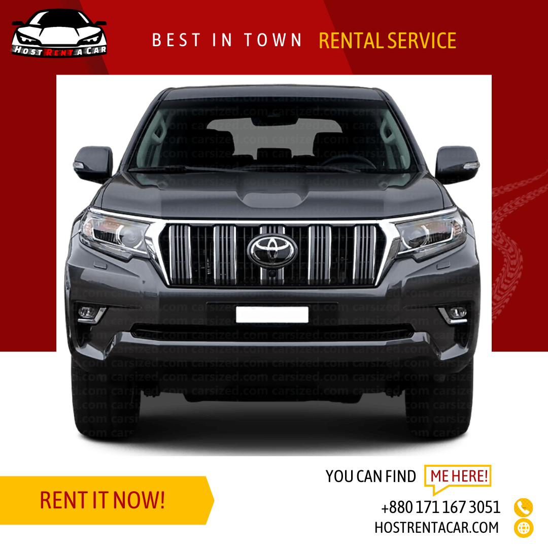 Prado 2018 Black Rental Service in Chittagong Bangladesh